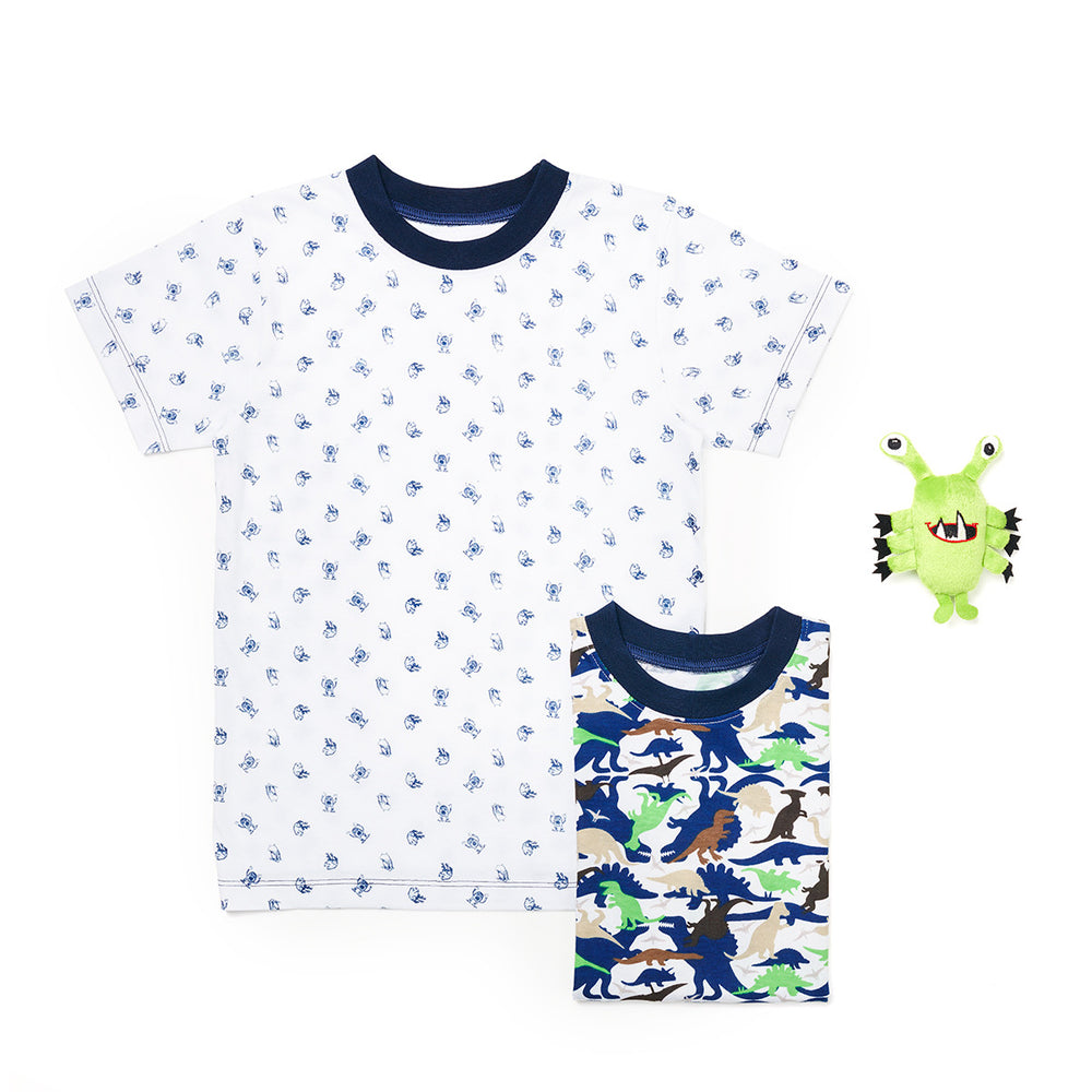 3-Pack Hairy Monster 100% Cotton Fashion Printed T-Shirts