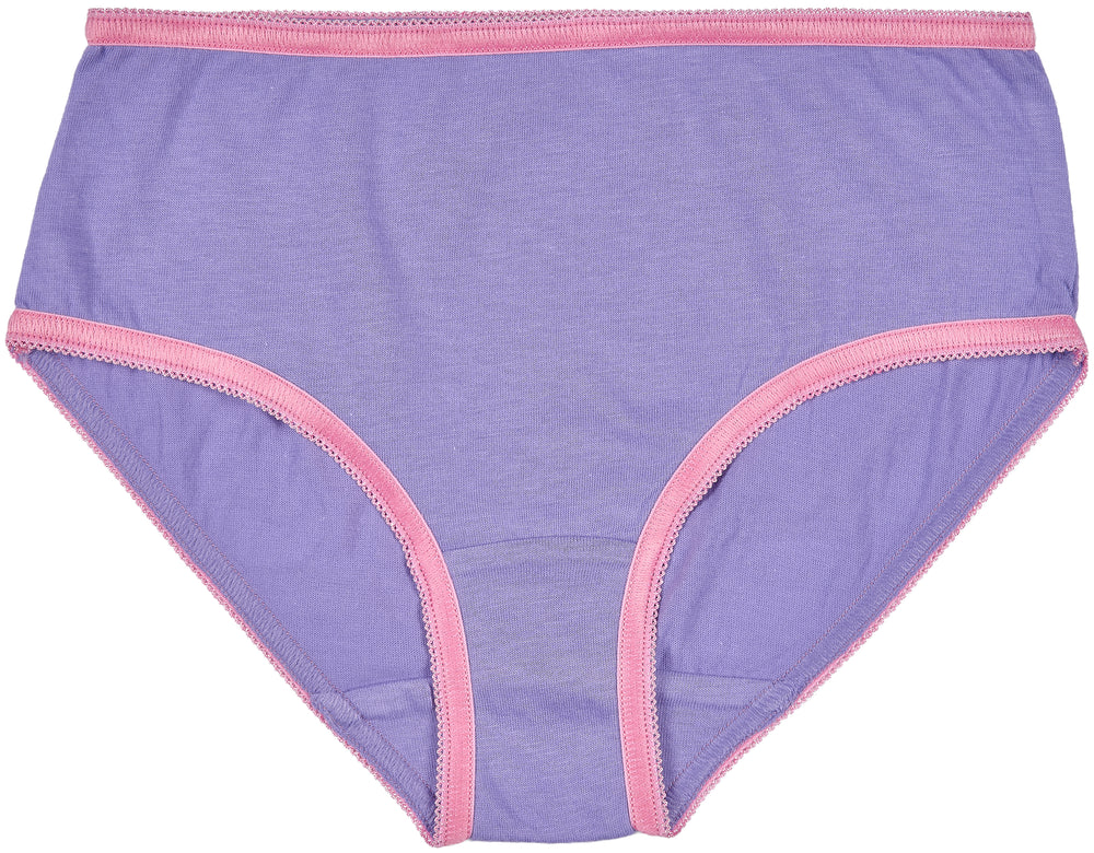 Trimfit Girls 100% Cotton Colorful Briefs Panties (Pack of 10), Assorted 1