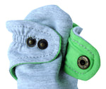 Infant Gray and Green Baby Booties