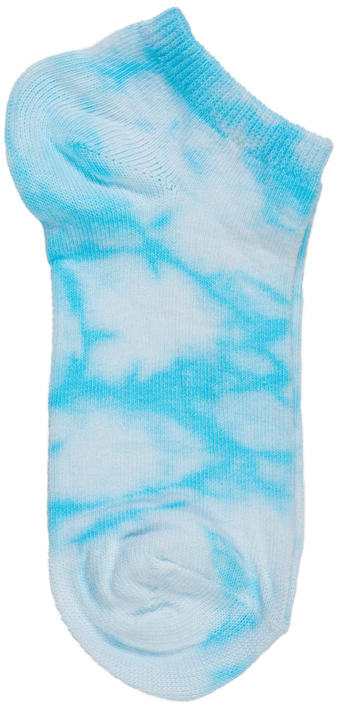 6-Pack Girls Sport Low Cut Socks, Pastel Tie-Dye