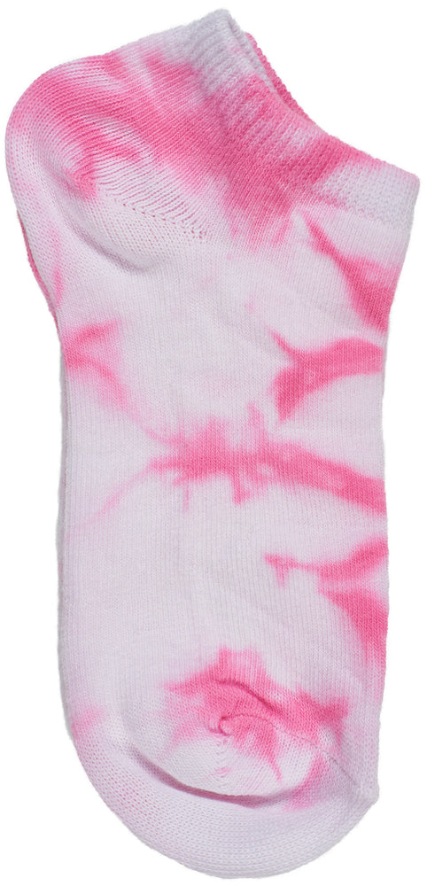 6-Pack Girls Sport Low Cut Socks, Pastel Tie-Dye