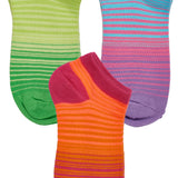 6-Pack Girls Sport Low Cut Socks, Gradient