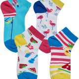 4-Pack Tropical Vibe Low Cut Socks