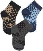 3-Pack Classic Panel Color Dot Crew Socks (Medium Grey Heather/Denim Heather/Black)