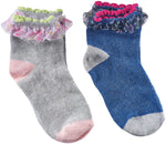 Toddler Girls Sheer Floral Trim Socks (Pack of 2)
