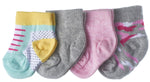 4-Pack Sneaker & Pink Camo Girls Infant Booties