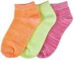 3-Pack Trimfit Girls Space Dye Quarter Socks