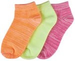 3-Pack Trimfit Girls Space Dye Quarter Socks