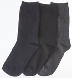 3-Pack Classic Texture Argyle Boys Crew Socks (Navy/Oxford Grey/Black)