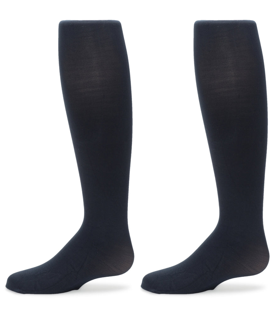 2-Pack Nylon Sueded Microfiber Tights (Navy)