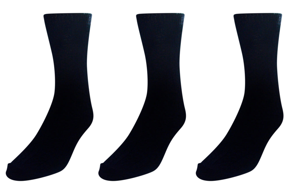 3-Pack Acrylic & Spandex Cable Knit Knee Hi's Socks (Navy)