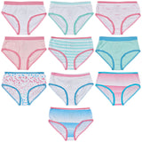 Trimfit Girls 100% Cotton Colorful Briefs Panties (Pack of 10), Assorted 5