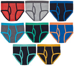 Trimfit Boys 100% Cotton Briefs (Pack of 8), Assorted 7