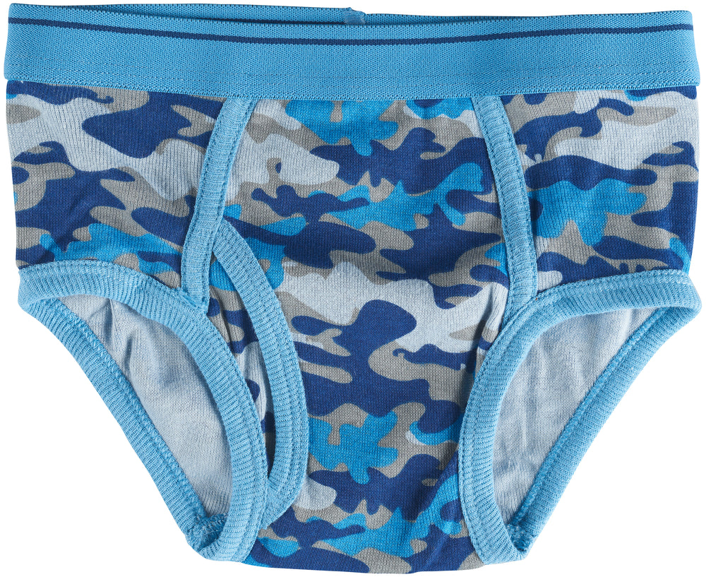 8-Pack 100%  Cotton Dinosaur Camo Underwear Briefs Blue/Grey Multi Color