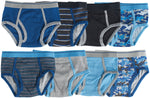8-Pack 100%  Cotton Dinosaur Camo Underwear Briefs Blue/Grey Multi Color
