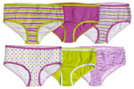 6-Pack Girls Zebra, Zig Zag, Polka Dots Hipsters