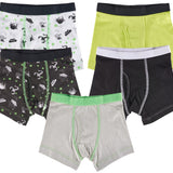 5-Pack Space Invader Digital 100% Cotton Tagless Boxer Briefs