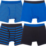 4-Pack Boys Cotton Boxer Briefs Underwear
