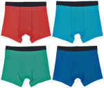 Trimfit Boys Cotton/Spandex Boxer Briefs (Pack Of 4), Multicoloured Basics