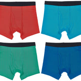 Trimfit Boys Cotton/Spandex Boxer Briefs (Pack Of 4), Multicoloured Basics