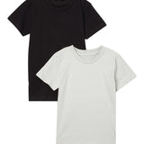 2-Pack 100% Combed Cotton T-Shirts (Grey/Black)