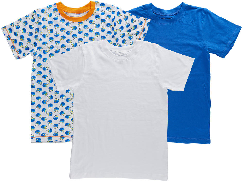 3-Pack Football Stars 100% Cotton Fashion Printed T-Shirts