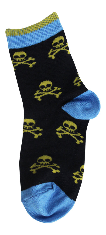 7-Pack Cute Video Game Skull and Crossbones Pirate Boys Socks
