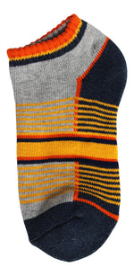 7-Pack Cute Athletic Multi Striped and Banded Low Cut Boys Socks