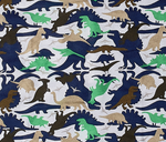 3-Pack Dinosaur Camoflage 100% Cotton Fashion Printed T-Shirts