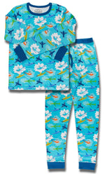 Airplanes Organic Cotton Long Sleeve Pajama Set